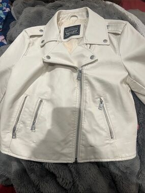 Levi's Off-White Faux Leather Moto Jacket